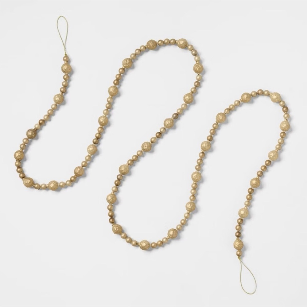 Gold Bead Christmas Garland - Threshold™ designed with Studio McGee